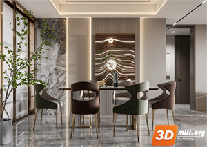 Dining Table Set Skp Files
